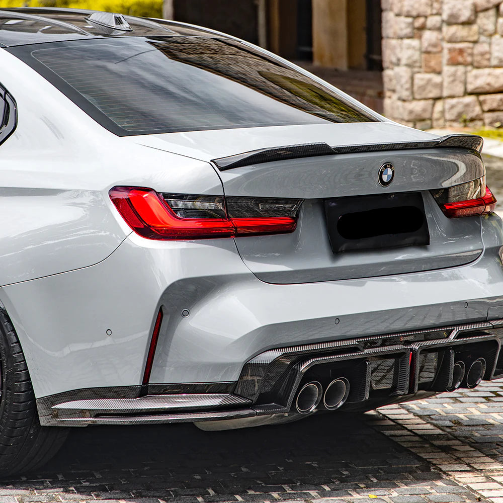 Carbon Fiber SQ V1 Rear Diffuser Set - BMW G80 M3
