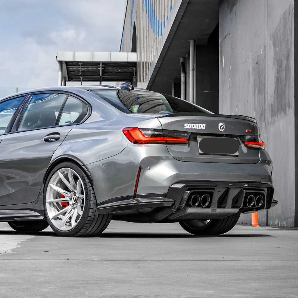 Prepreg Carbon Fiber SQ Rear Diffuser Set V2 - BMW M3 G80 G81