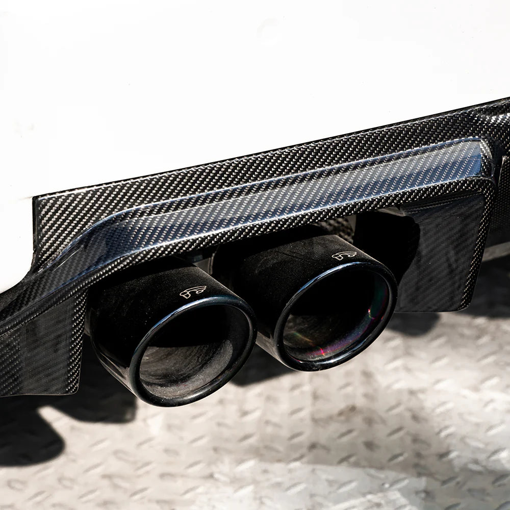 Carbon Fiber SQ V3 Rear Diffuser With Brake Light - BMW M2 G87