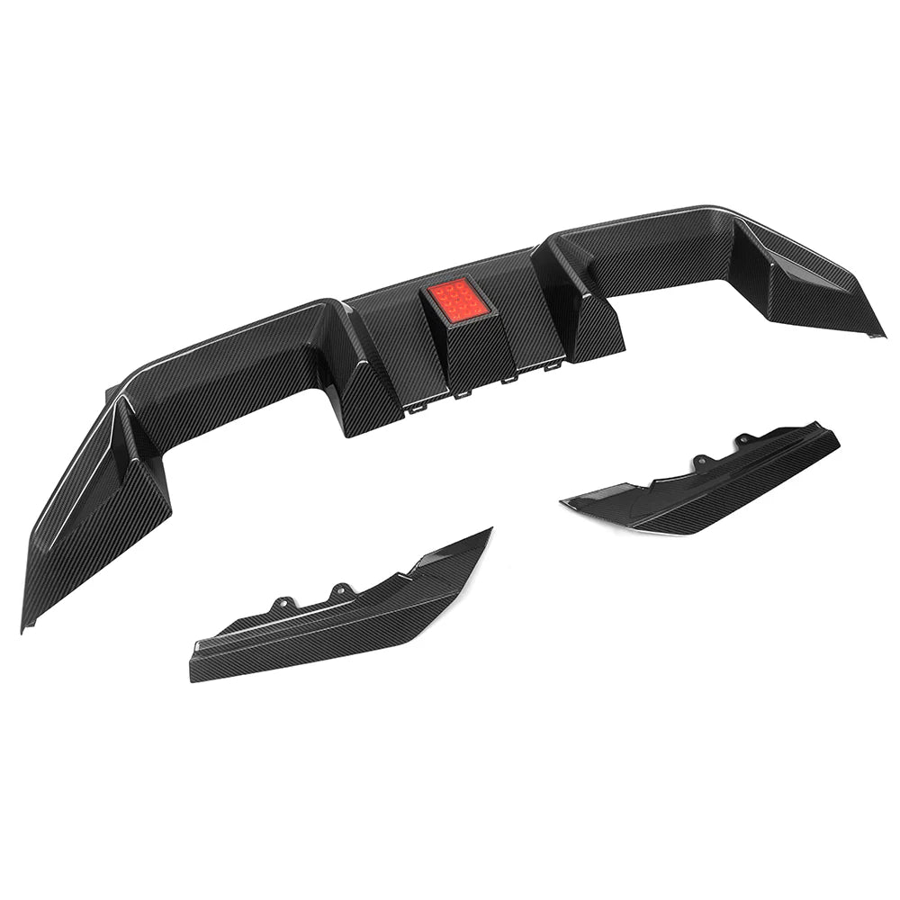 Carbon Fiber SQ V3 Rear Diffuser With Brake Light - BMW M2 G87