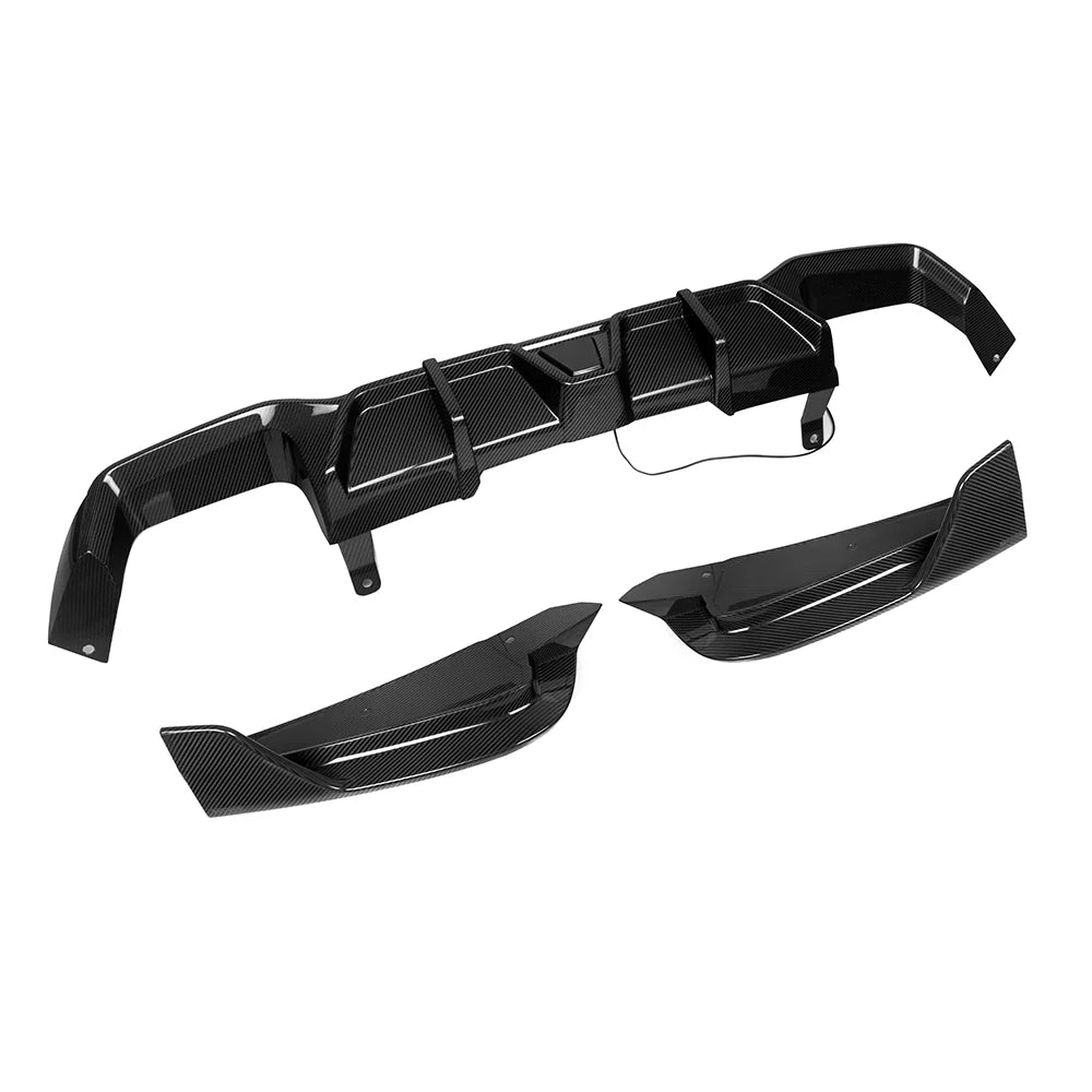 Carbon Fiber SQ Rear Diffuser W/ Brake Light - BMW X4M F98 Facelift