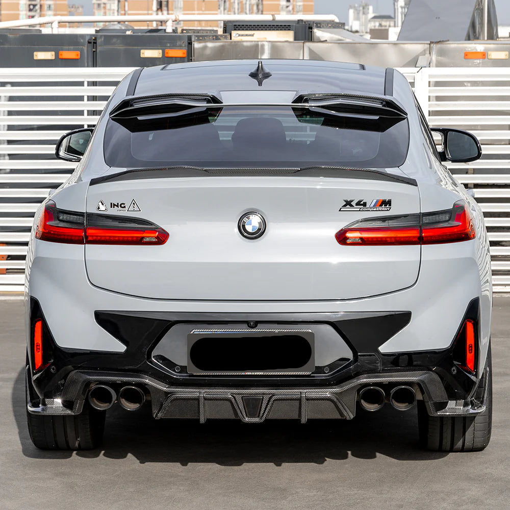 Carbon Fiber SQ Rear Diffuser W/ Brake Light - BMW X4M F98 Facelift