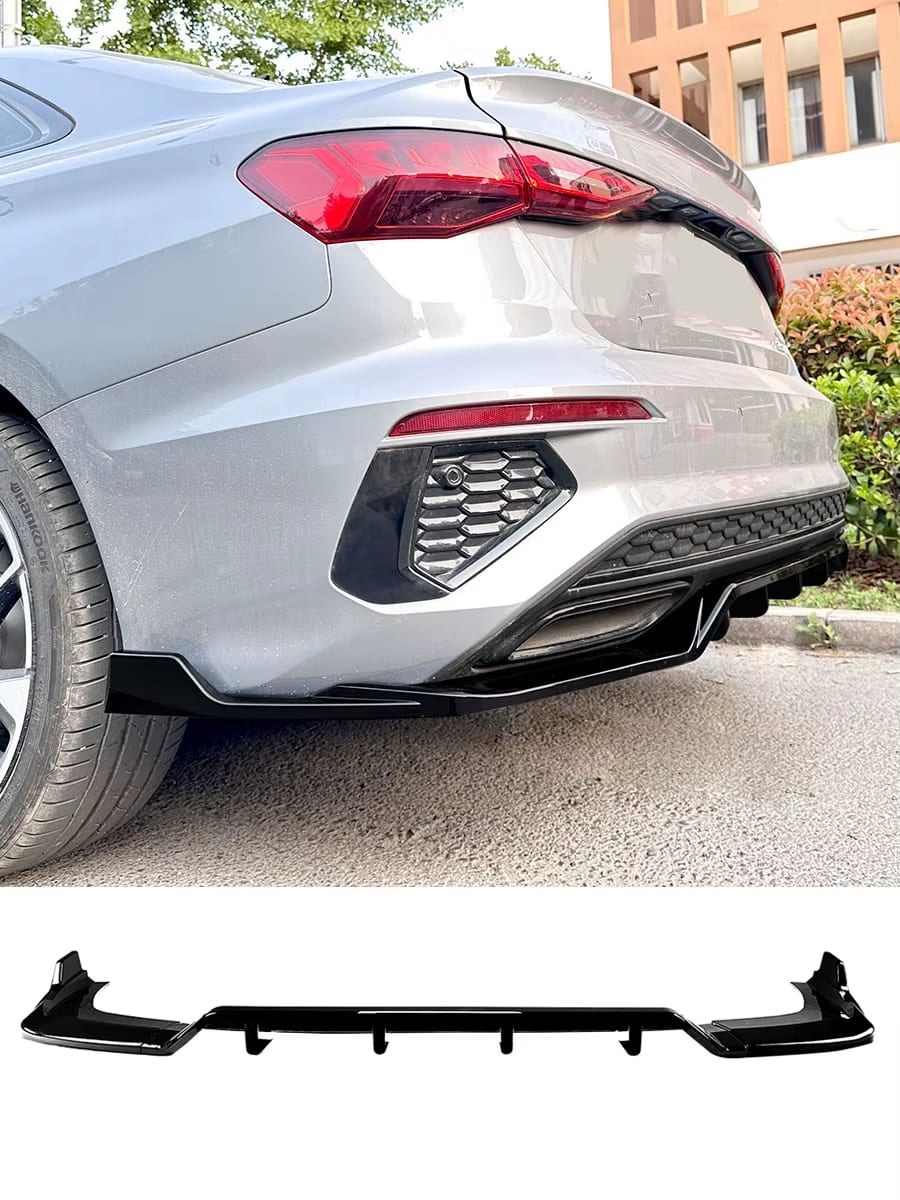 Gloss Black Rear Diffuser - AUDI A3 8Y S-Line 2020-2024