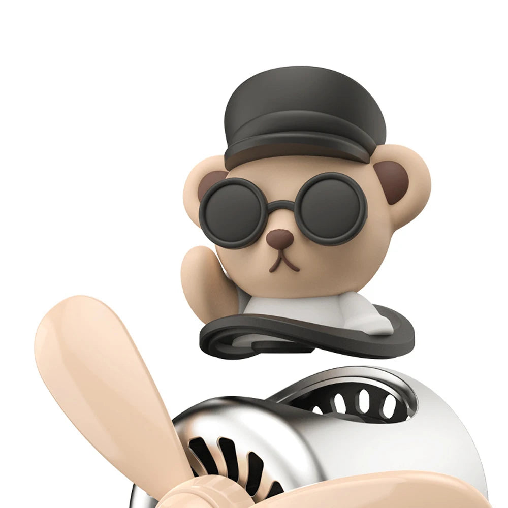 Cool Cute Bear Air Vent rotating propeller Decoration