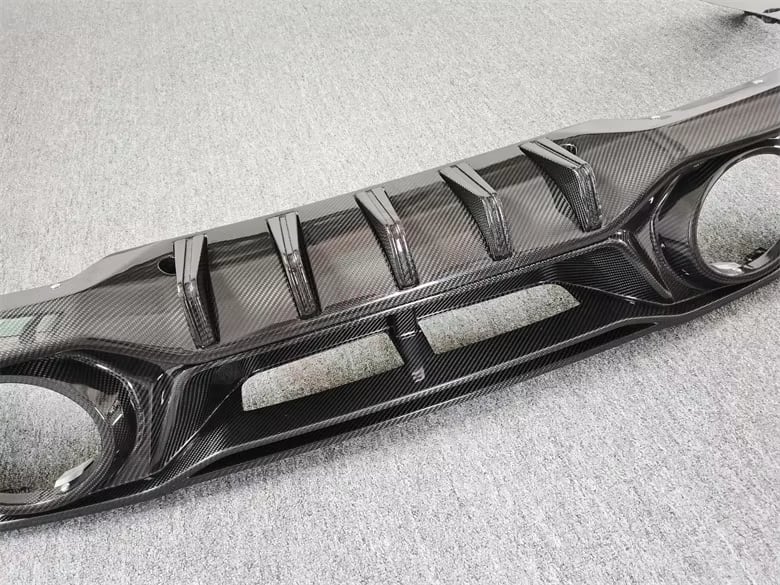 Carbon Fiber T Style Rear Diffuser - Porsche 911 992 Turbo S