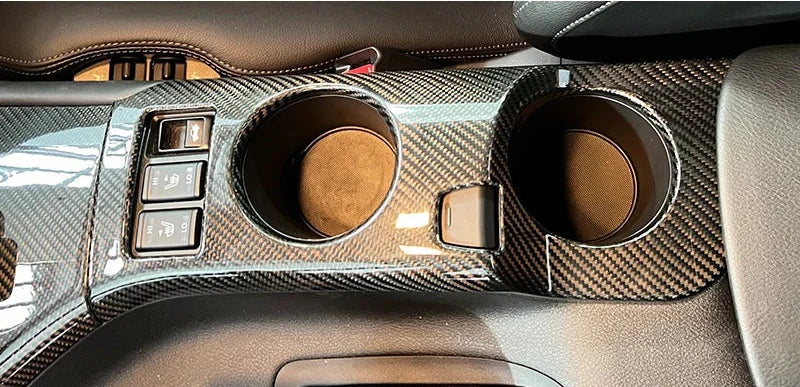Carbon Fiber Center Cup Holder Trim - Nissan Fairlady 400Z RZ34