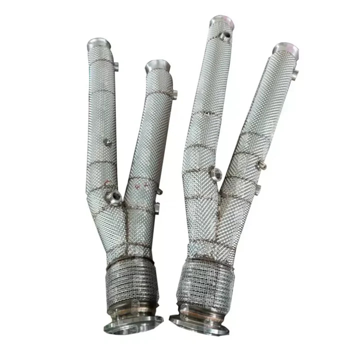 Straight Pipe Cat Back Exhaust System Paired With Cat Less Downpipe F1 Package - Lamborghini SVJ