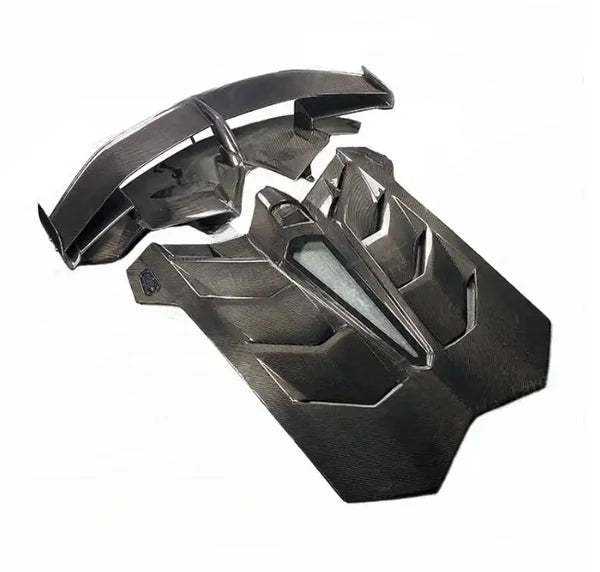 Carbon Fiber SVJ Style Wing And Rear Engine Hood Lid - Lamborghini Aventador LP700 LP720 LP740 LP750 Coupe