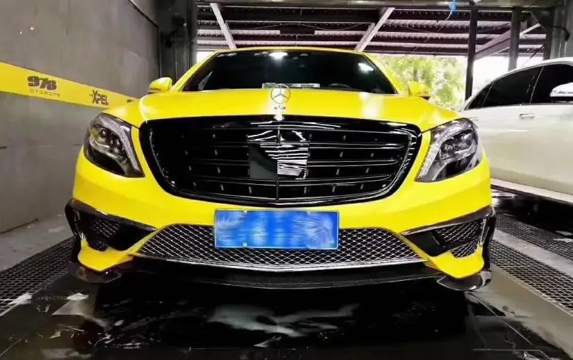 Carbon Fiber Front Bumper Lip w/ Splitter - Mercedes Benz S Class S63 W222 AMG