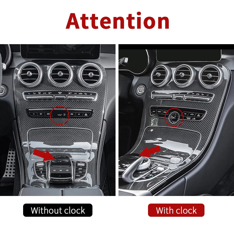 Carbon Fiber Interior Center Control Panel - Mercedes Benz W205 C Class Amg Coupe