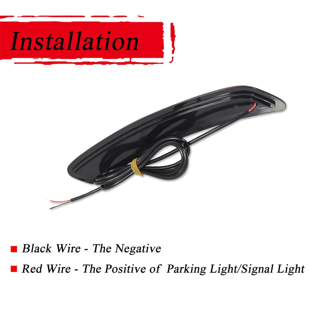 LED Smoked Side Marker light Front Bumper & Rear Bumper Reflectors - Toyota Supra MK5