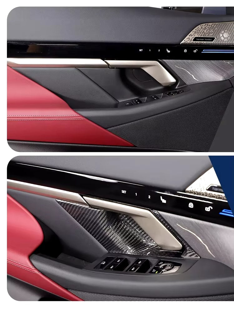 Carbon Fiber Car Inner Door Bowl Handle - BMW 5 Series i5 M60 G60 530 G68
