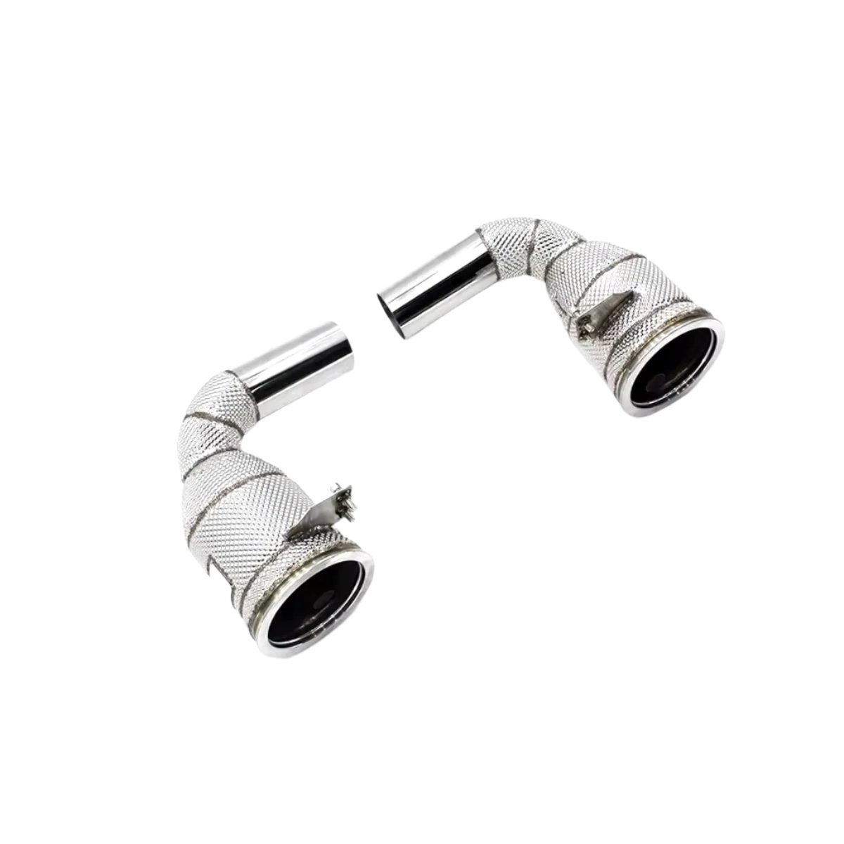 High Flow Cat Less Downpipes W/ Heat Shield - Porsche 911 992 3.0T