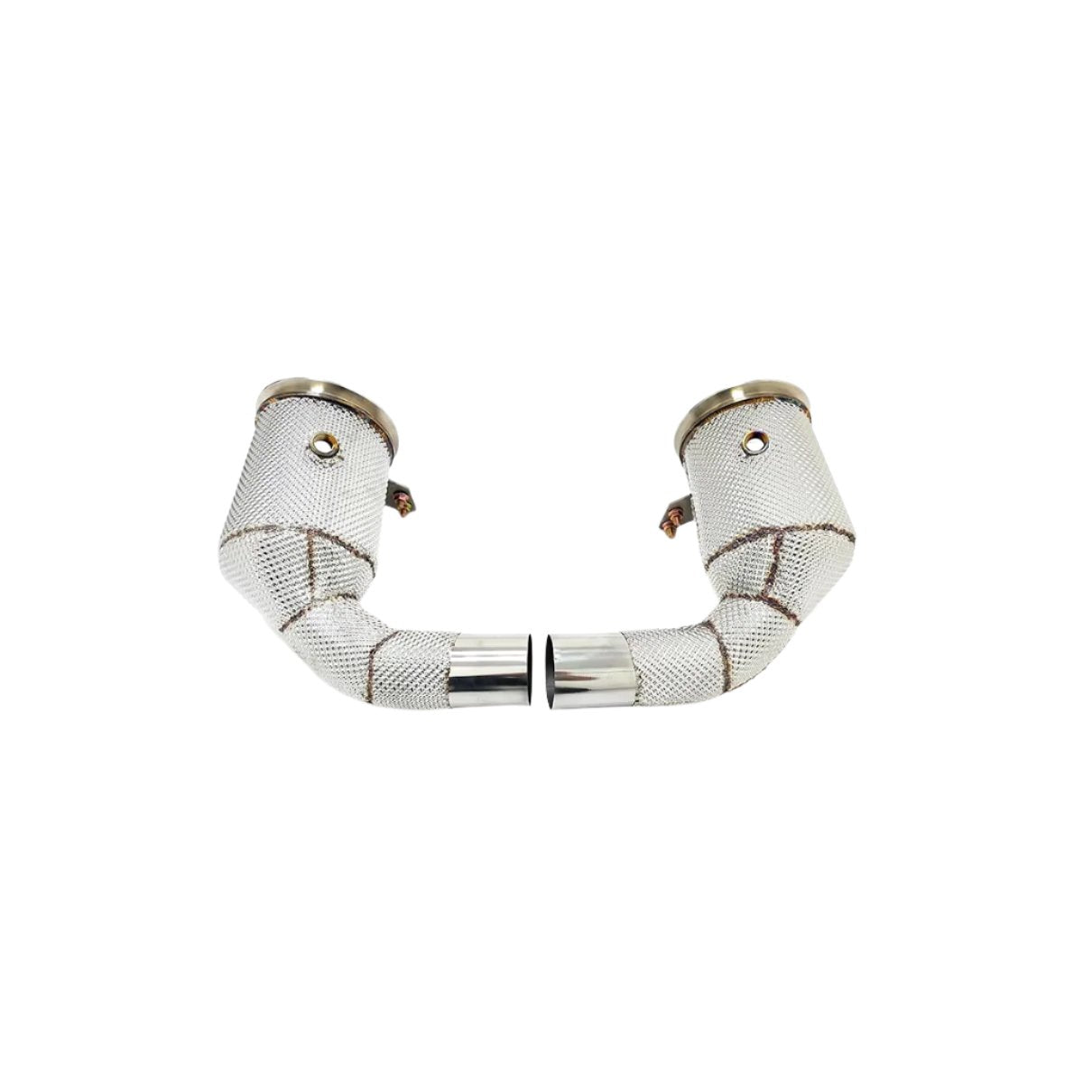 High Flow Cat Less Downpipes W/ Heat Shield - Porsche 911 992 3.0T