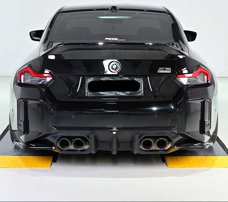 Carbon Fiber Rear Bumper Reflective Trim Cover - BMW G87 M2
