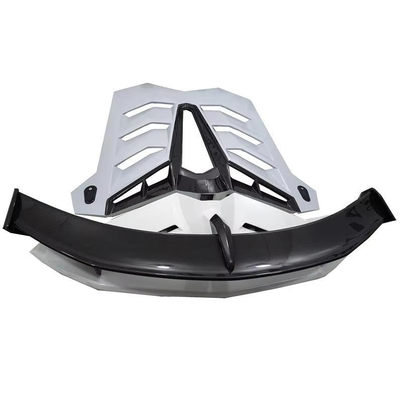 Carbon Fiber SVJ Style Wing And Rear Engine Hood Lid - Lamborghini Aventador LP700 LP720 LP740 LP750 Coupe