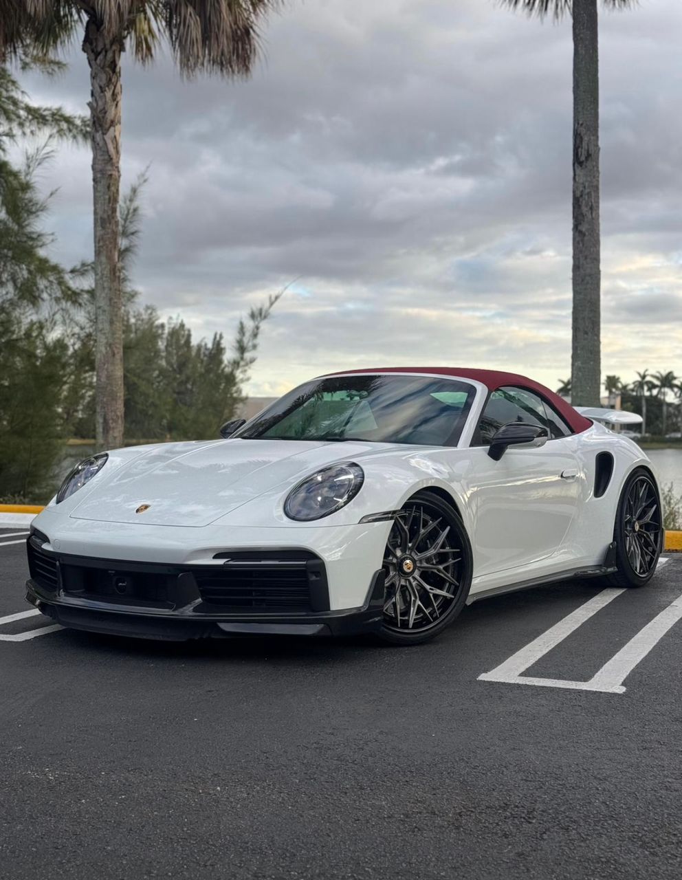 Prepreg Carbon FIber Sporty Front Splitter Lip - Porsche 911 992 Turbo S Coupe 2019-2021