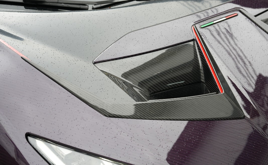 Carbon Fiber Hood Air Duct Trim Set - Lamborghini Huracan STO