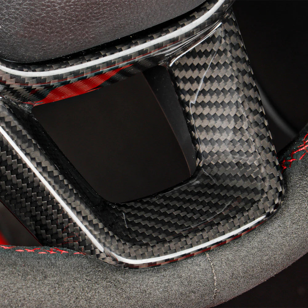 Carbon Fiber Steering Wheel Cover Trim - Honda 11th Civic Type R FL5/CR-V/HR-V