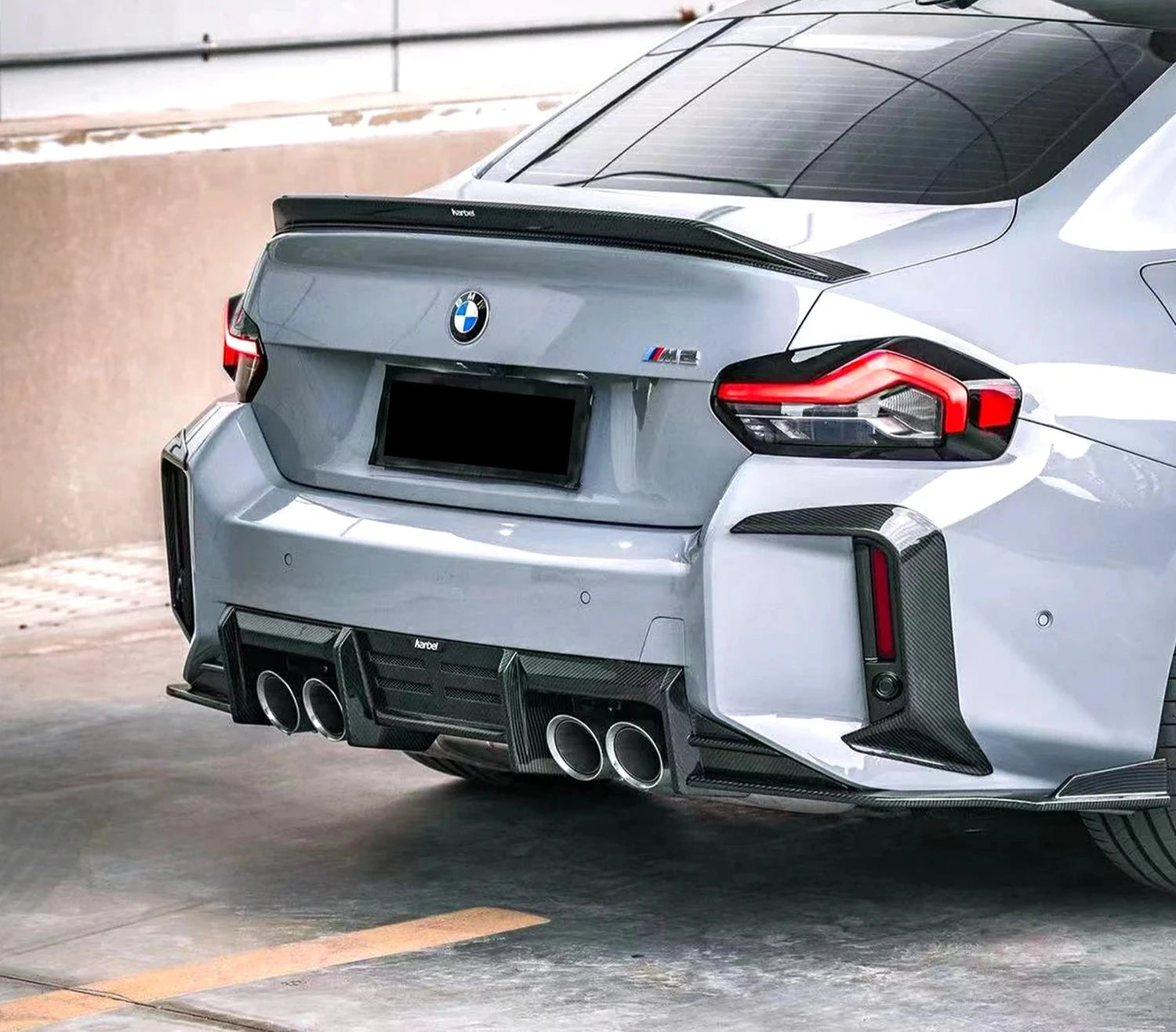 Dry Carbon Fiber KB Rear Bumper Trims - BMW G87