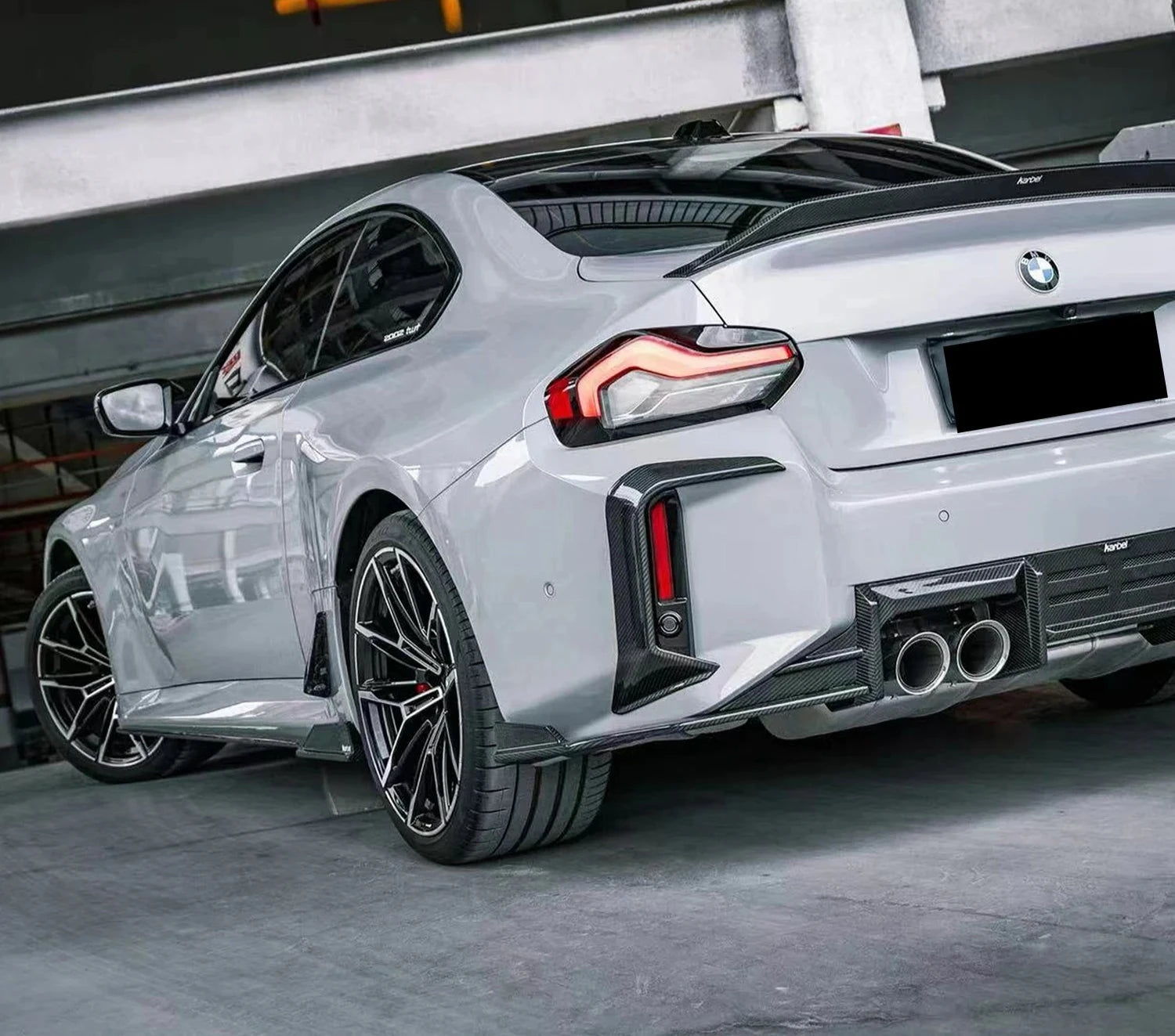 Dry Carbon Fiber KB Rear Bumper Trims - BMW G87