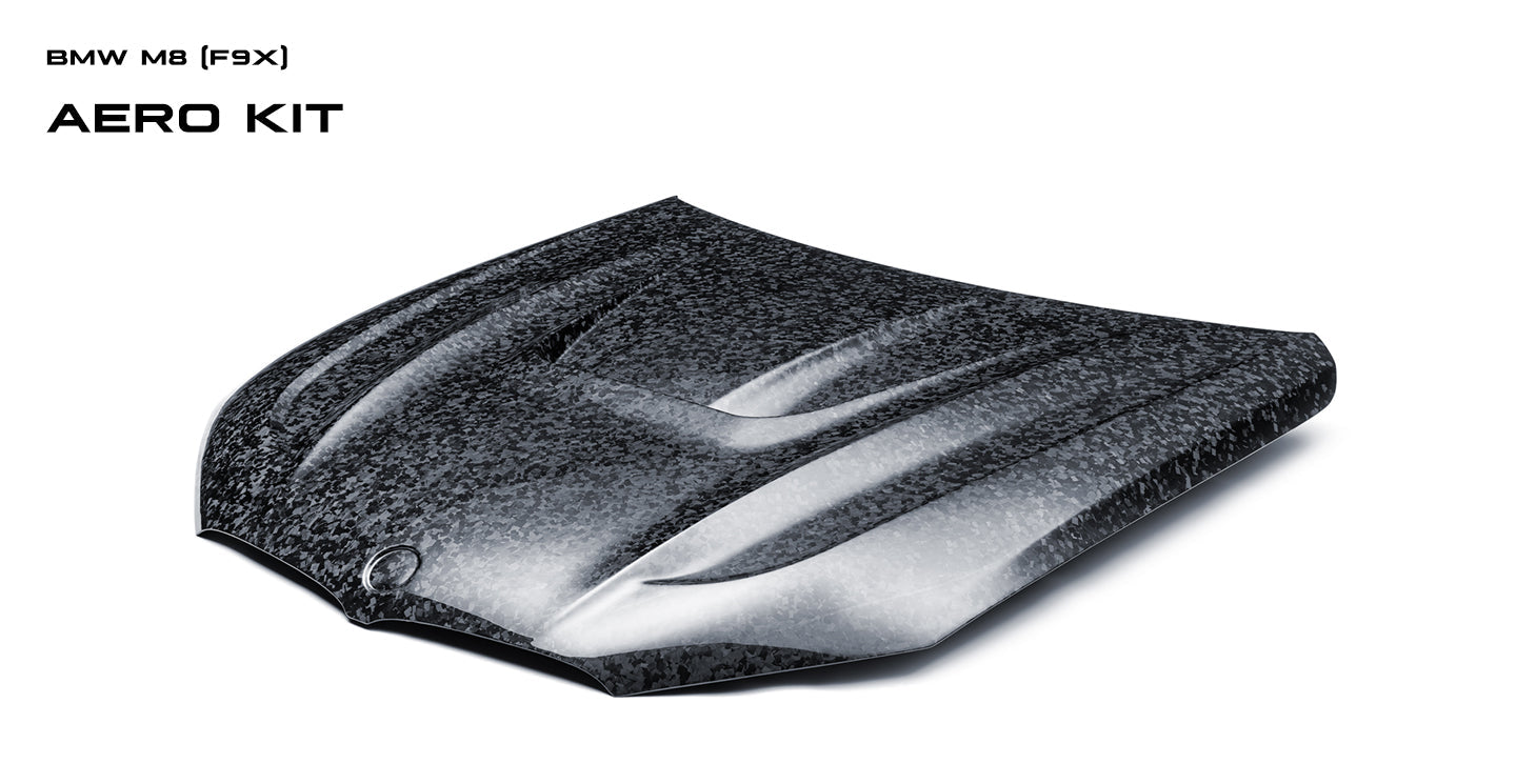 Dry Carbon Fiber Paktech Engine Hood Bonnet - BMW M8 F91 F92 F93