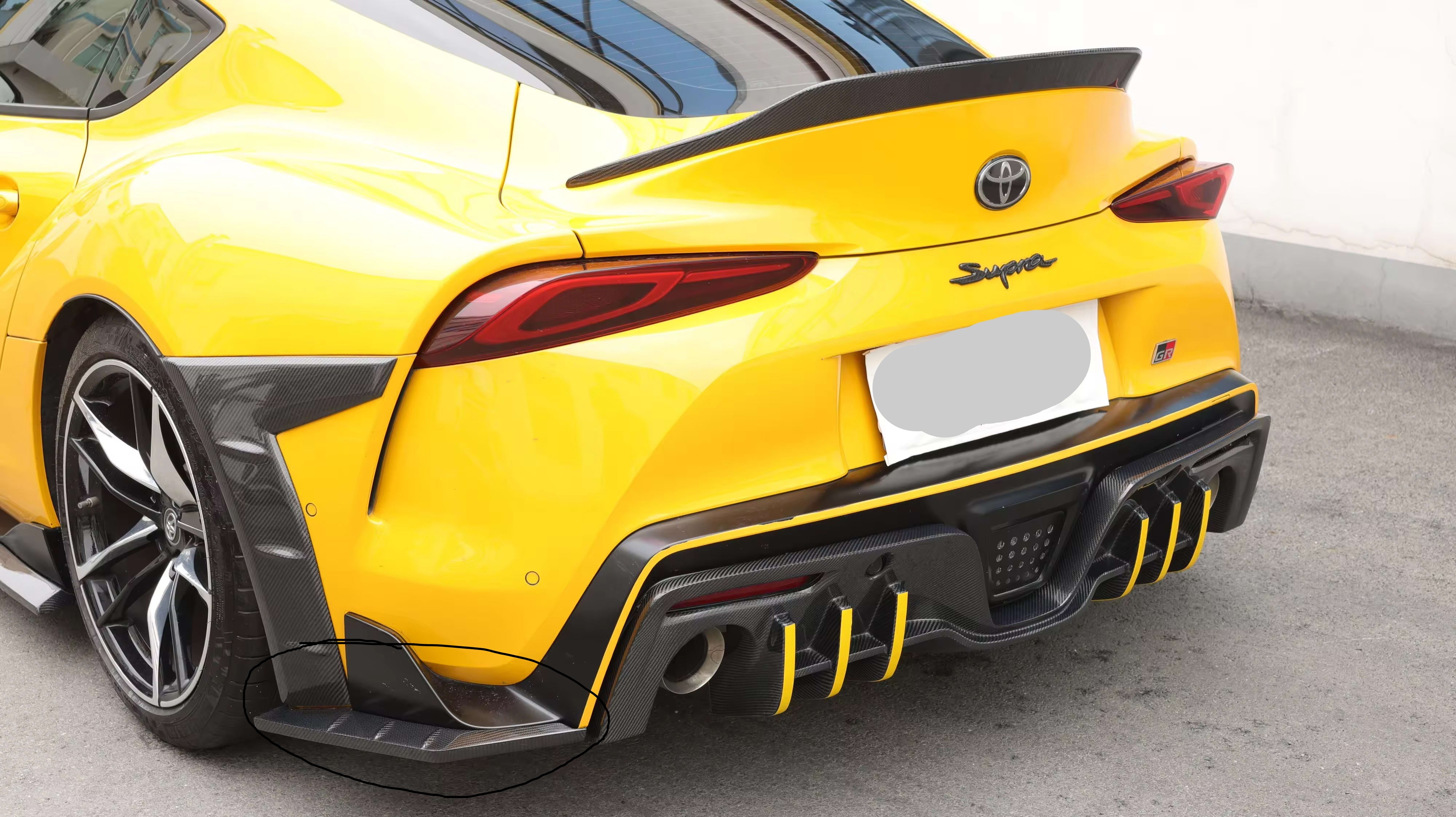 Carbon Fiber TCI Rear Bumper Side Canard - Toyota GR Supra A90 MK5 (2020–2025)