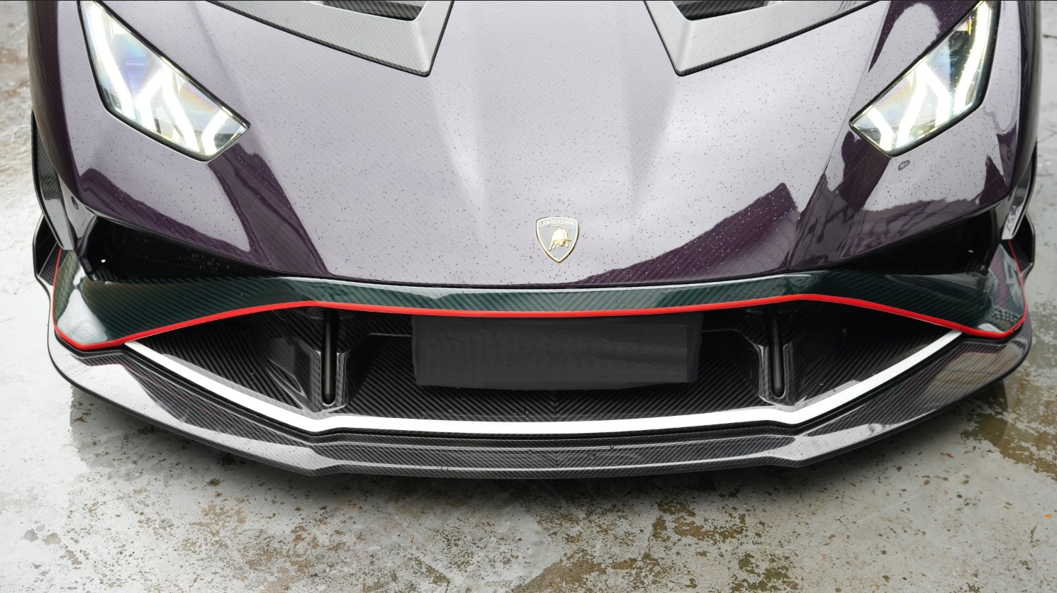 Carbon Fiber Front Splitter Lip - Lamborghini Huracan STO