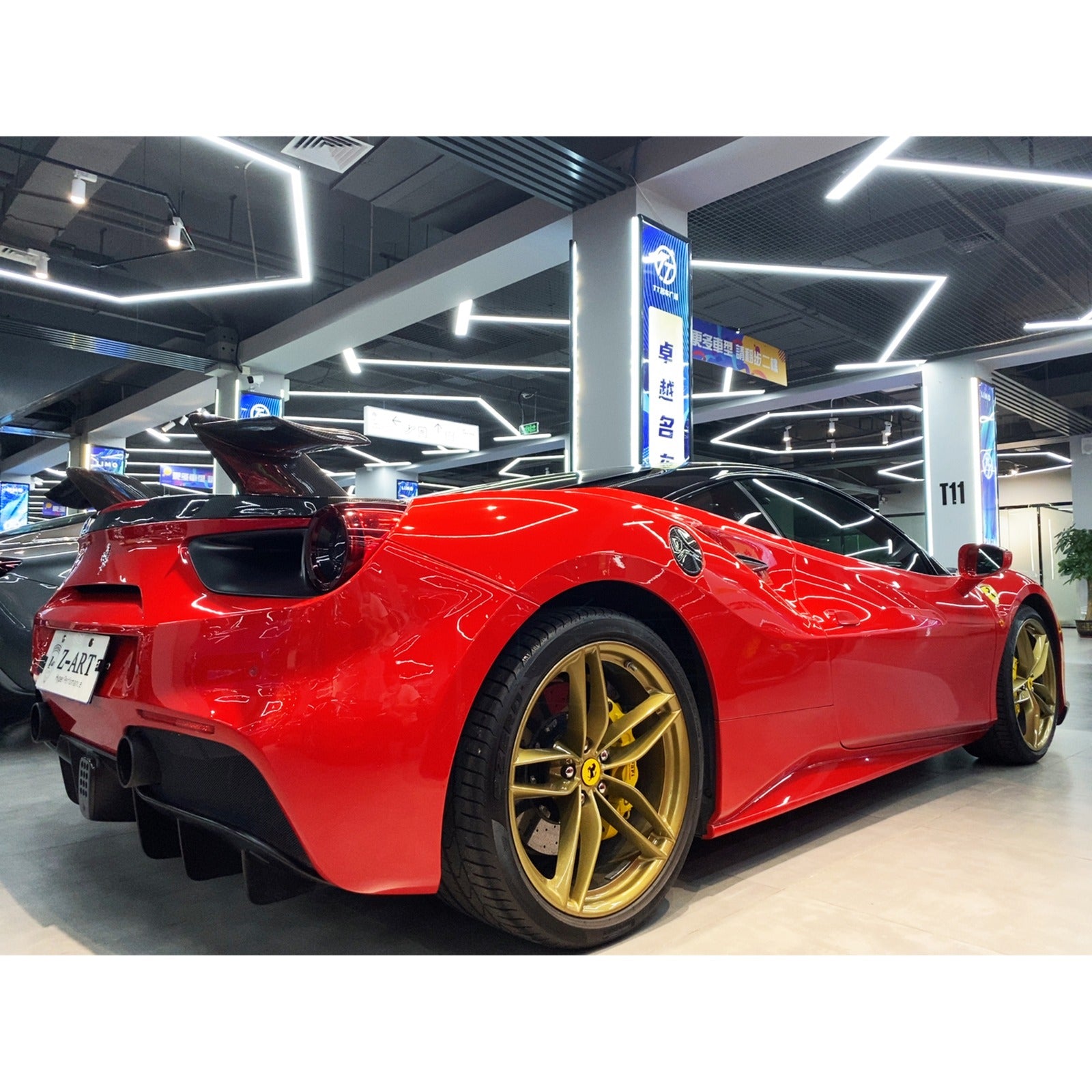 Carbon Fiber Rear Aero Wing - Ferrari 488