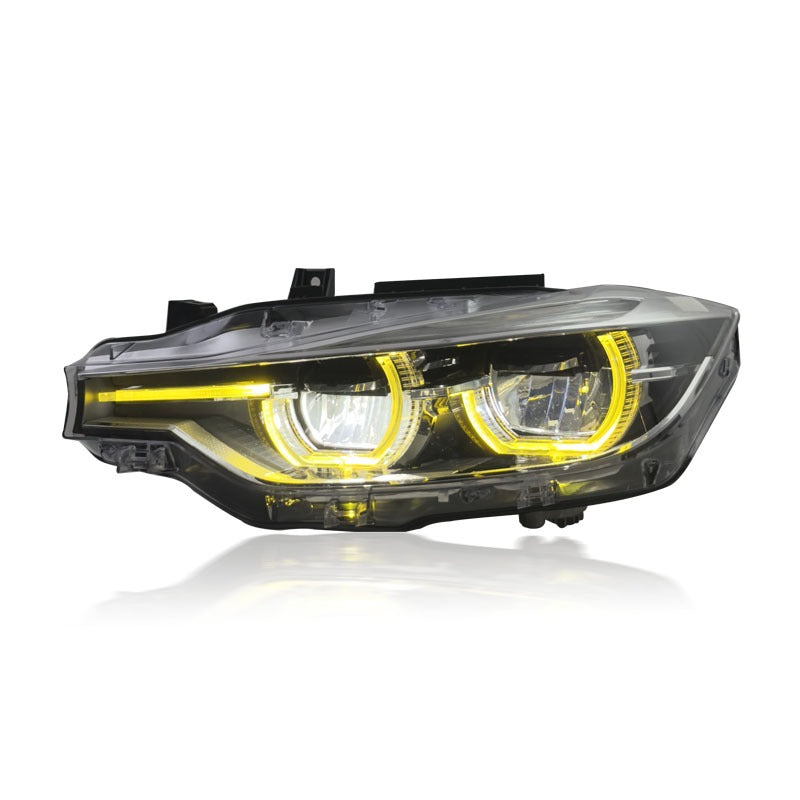 BMW F30 3 series Yellow/White Switchable LCI Style  V2 Headlights - BMW F30 3 series / F35