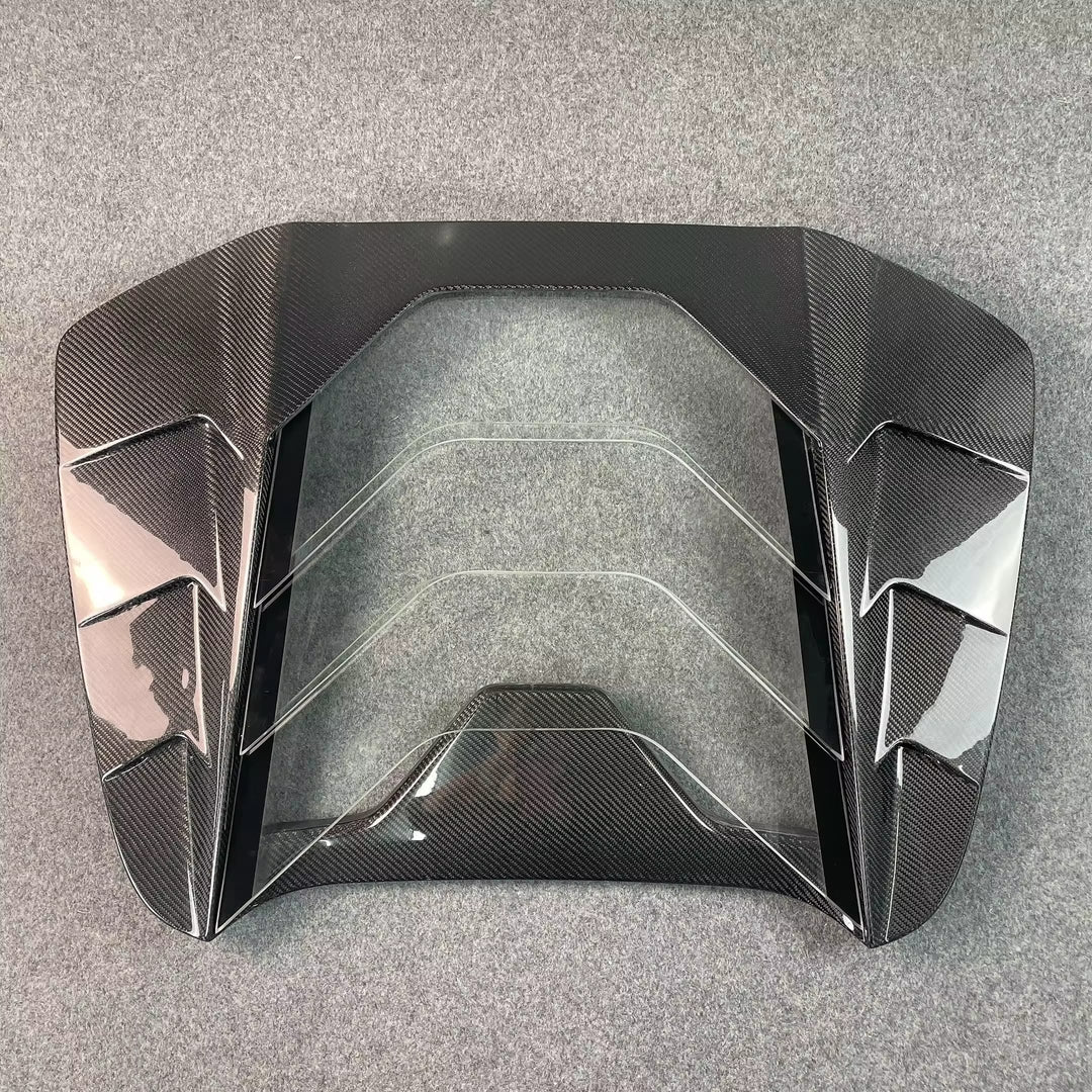 Carbon Fiber Rear Transparent Engine Cover V2 - Ferrari 488