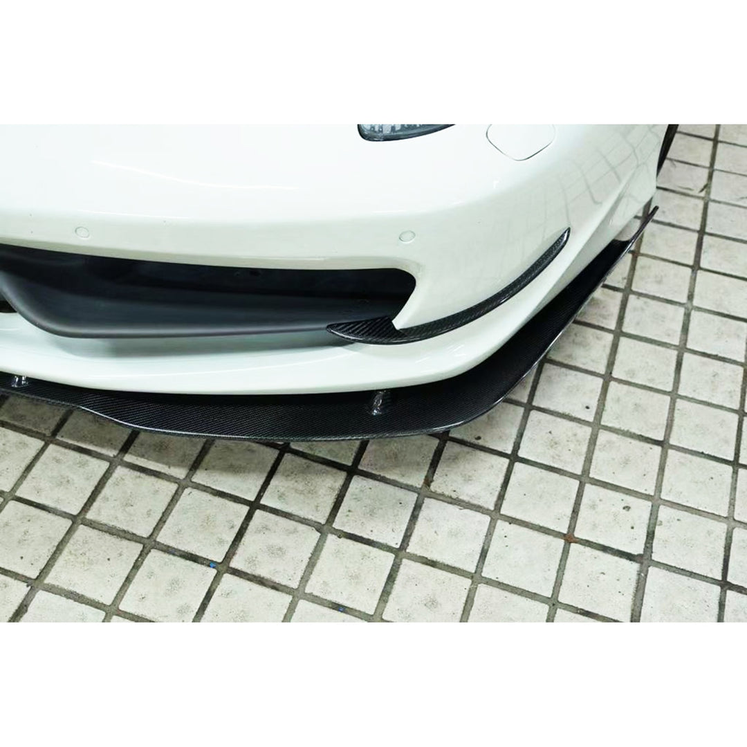 Carbon Fiber Front Bumper Splitter Canard Trim - Ferrari 458