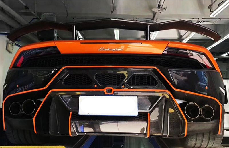 Carbon Fiber VRS Rear Bumper w/ Diffuser -  2014 to 2019 Lamborghini Huracan LP610-4