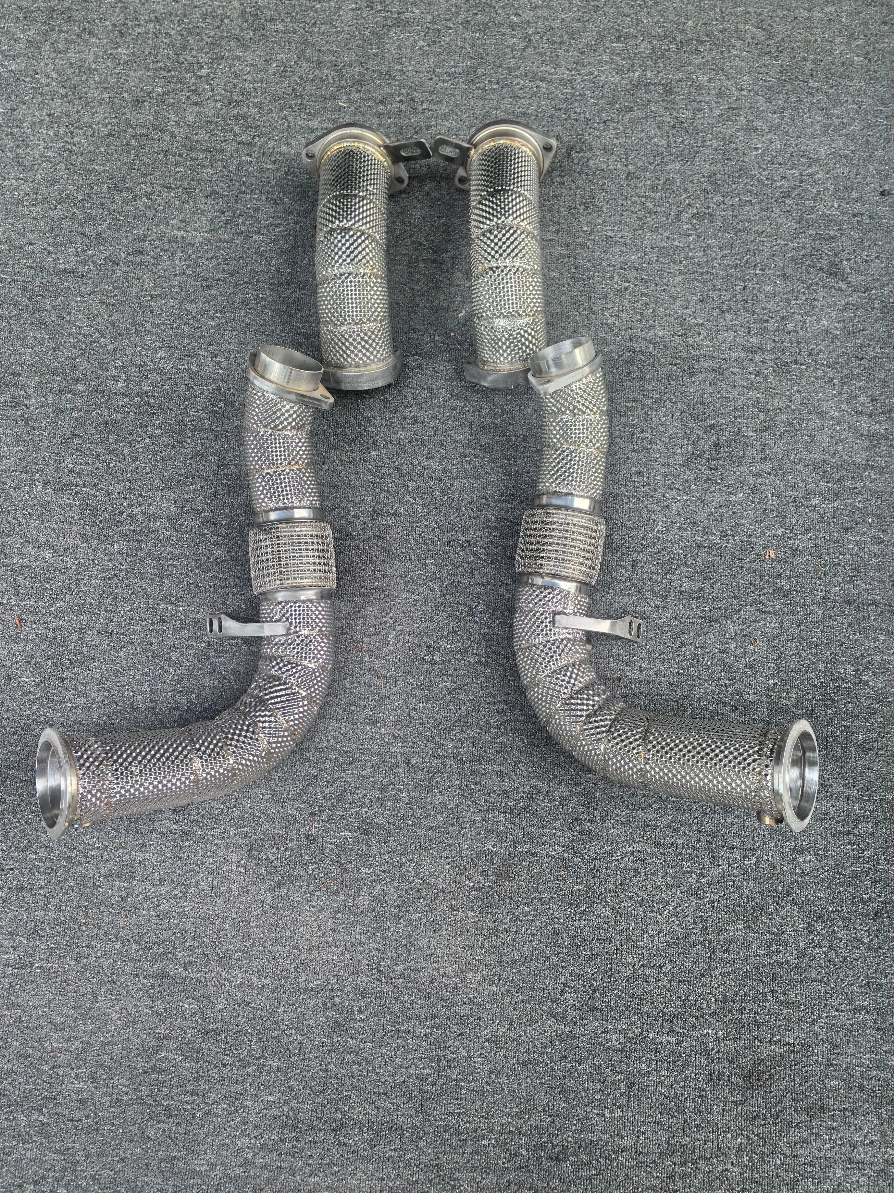 Performance Exhaust Down Pipes w/ Heatshield - BMW X7 M60i S68 4.4TT 2023-2024