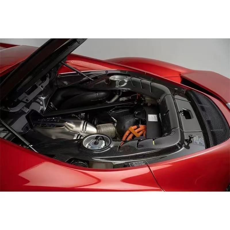 Dry Carbon Fiber Engine Bay Trim Kit Cover - Ferrari 296 GTB/GTS