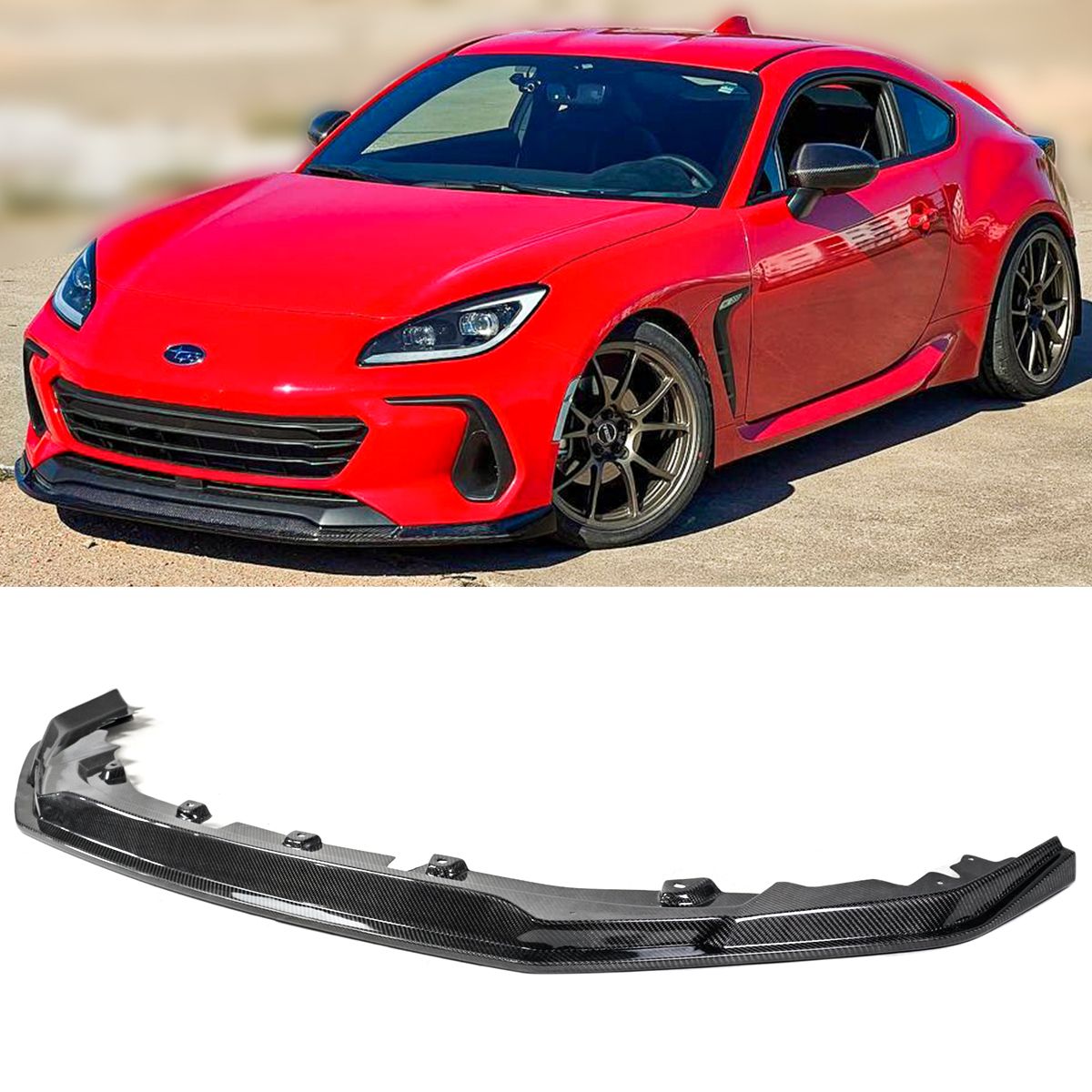 CS Style Carbon Fiber Front Splitter Lip - Toyota GR86