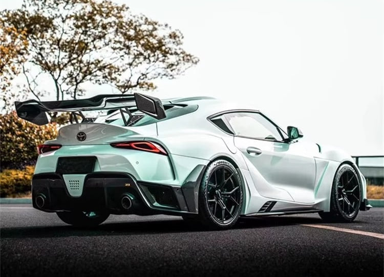 Carbon Fiber RC Style Rear Wing w/ Rear Vented Window Cover - toyota Supra MK5
