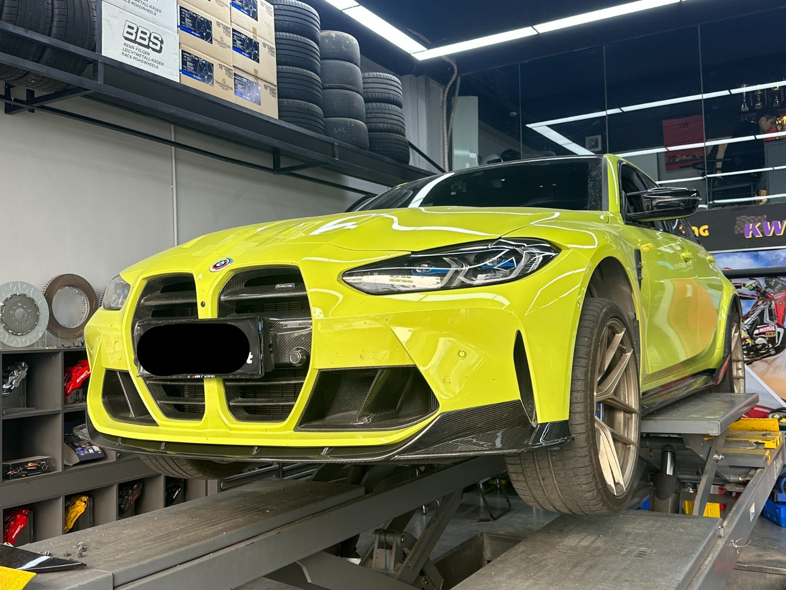 CT V1 style Dry Carbon fiber front lip - BMW G80 & G81 M3 / G82 & G83