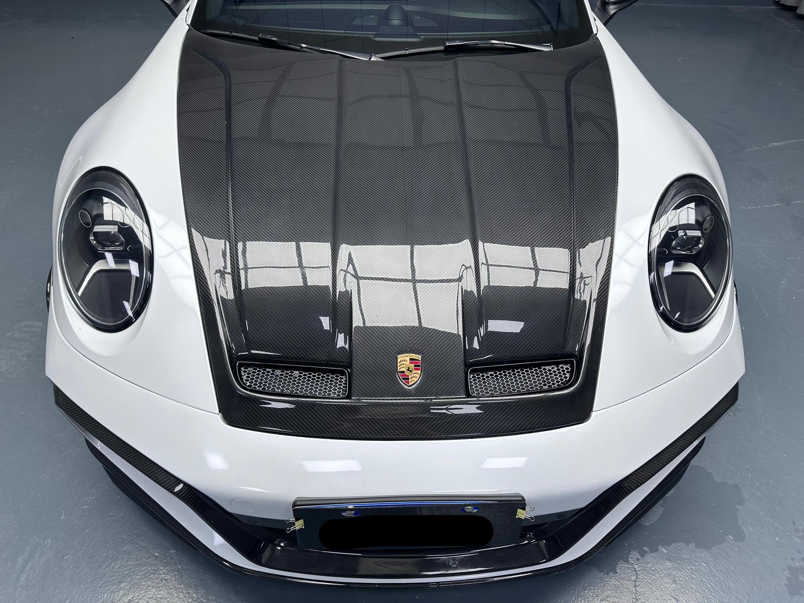 Prepreg Carbon Fiber Tec Style Front Hood Bonnet - Porsche 992 Carrera 911