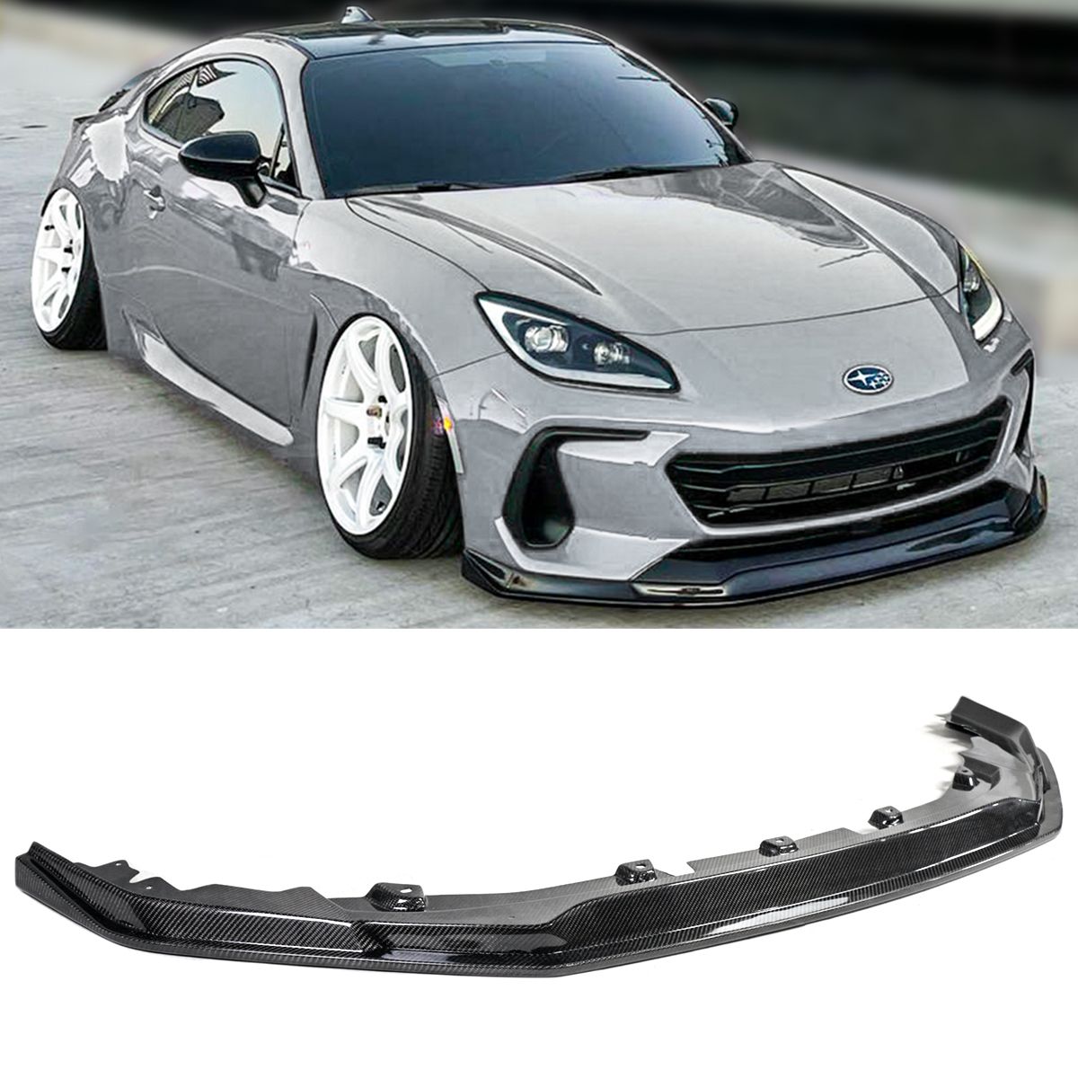 CS Style Carbon Fiber Front Splitter Lip - Toyota GR86