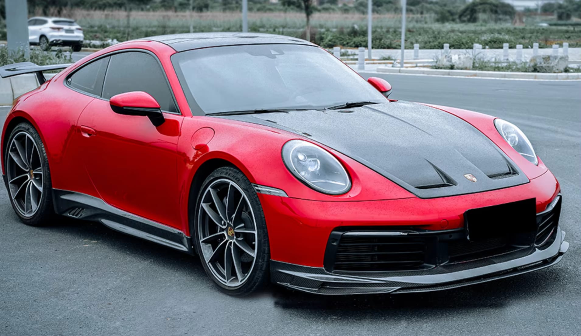 Full Dry Carbon Fiber Front Lip - Porsche 911 992 Carrera S