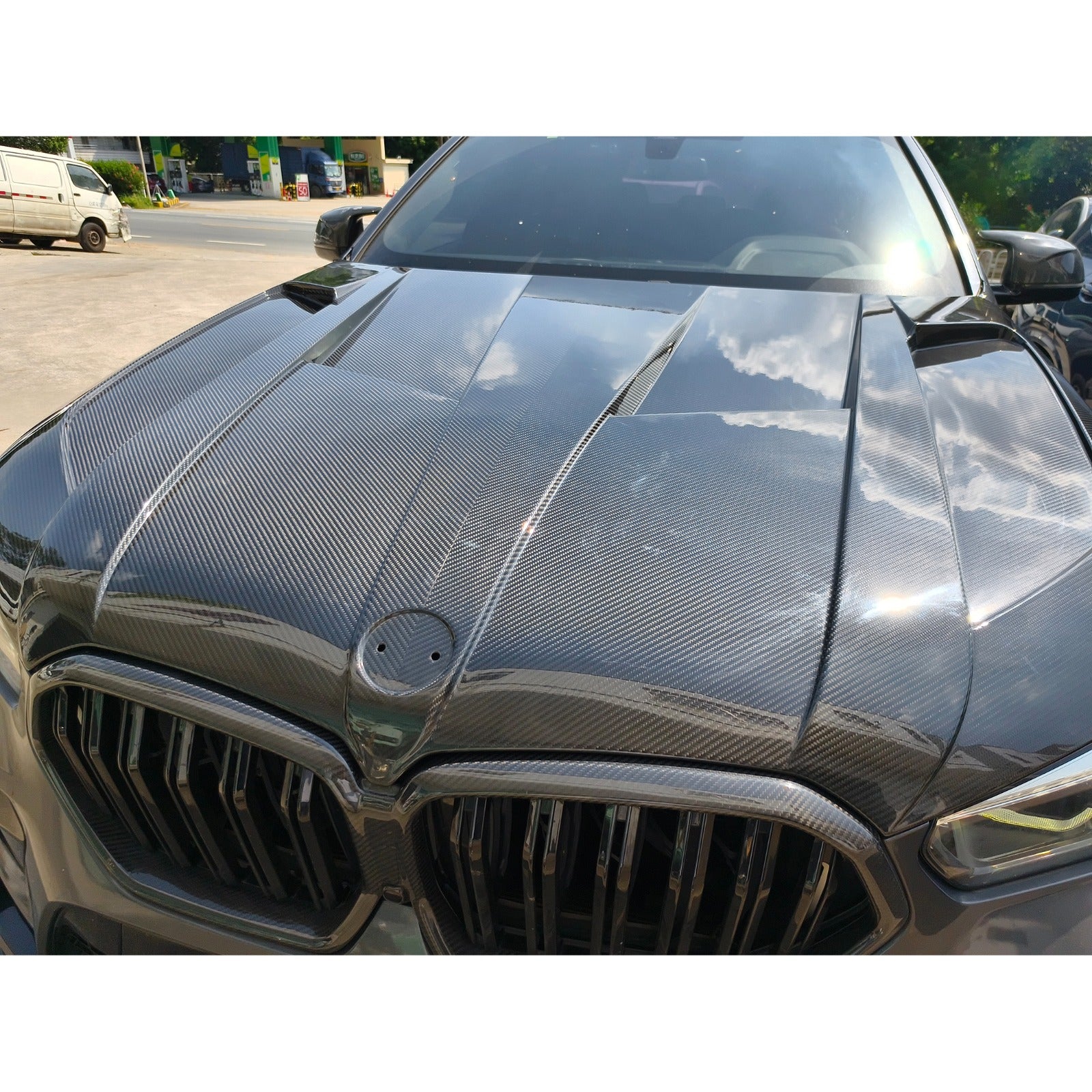 LD Style Carbon Fiber Engine Hood Bonnet - BMW X5M F95 X6M F96 X5 G05 X6 G06