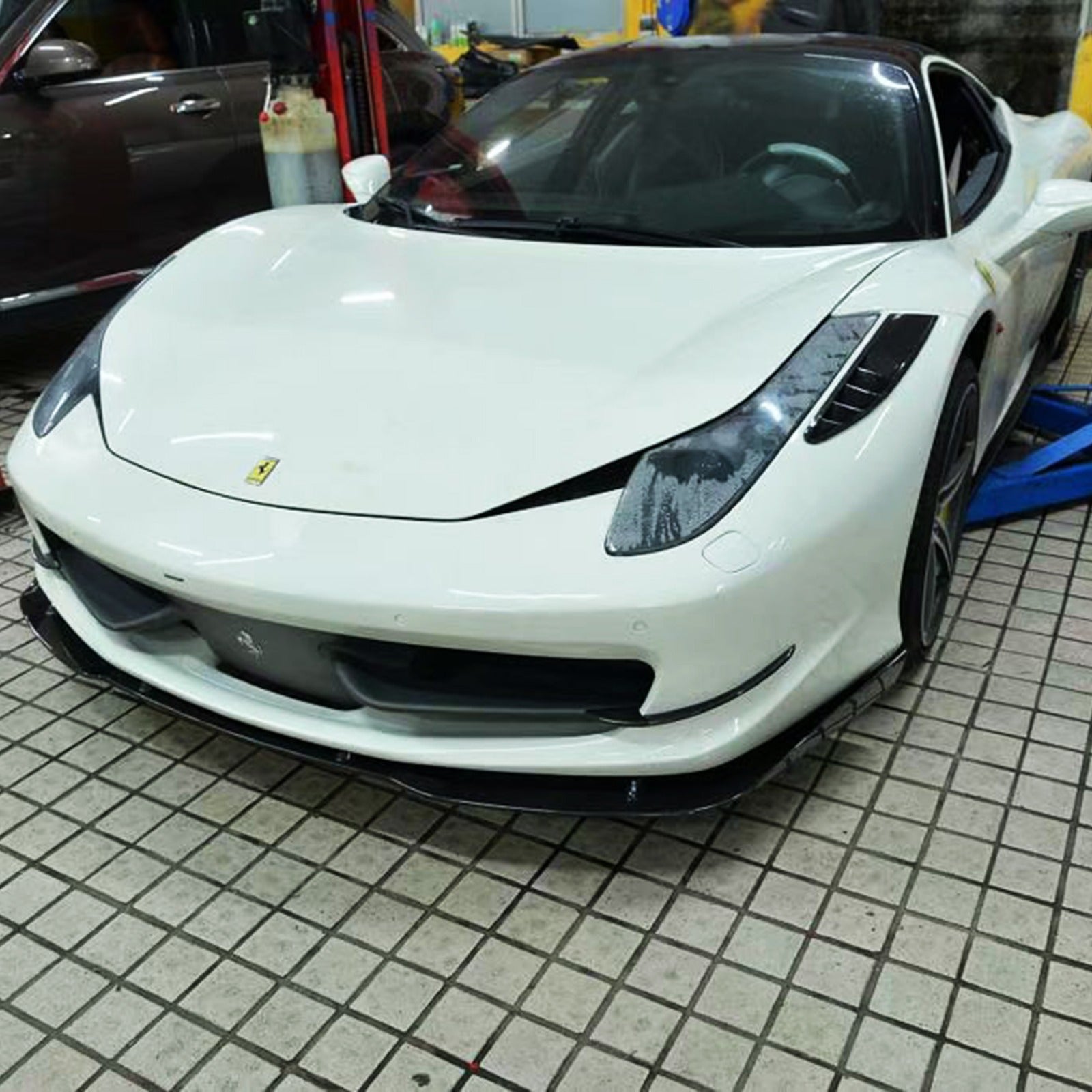 Carbon Fiber Front Bumper Splitter Canard Trim - Ferrari 458