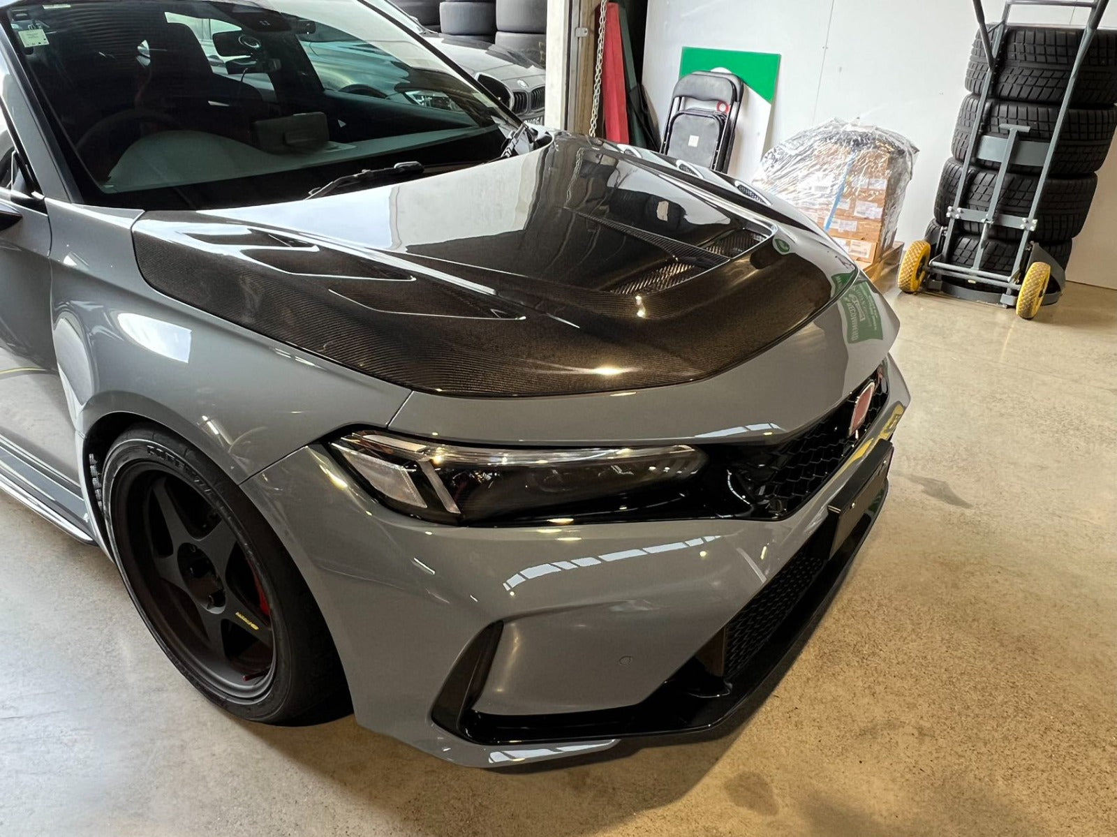 VS Style Carbon Fiber Vented Hood Bonnet - Honda Civic Type R FL5