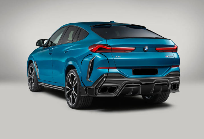 Dry Carbon Fiber PT Style Rear roof spoiler - BMW X6 G06 2019 - 2024