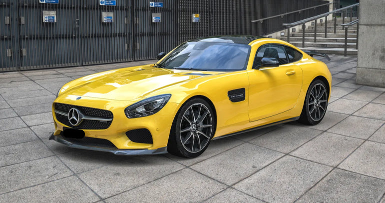 Paktechz Carbon Fiber Front Lip Spoiler Splitter - Mercedes Benz AMG GT GTS C190 Ver2