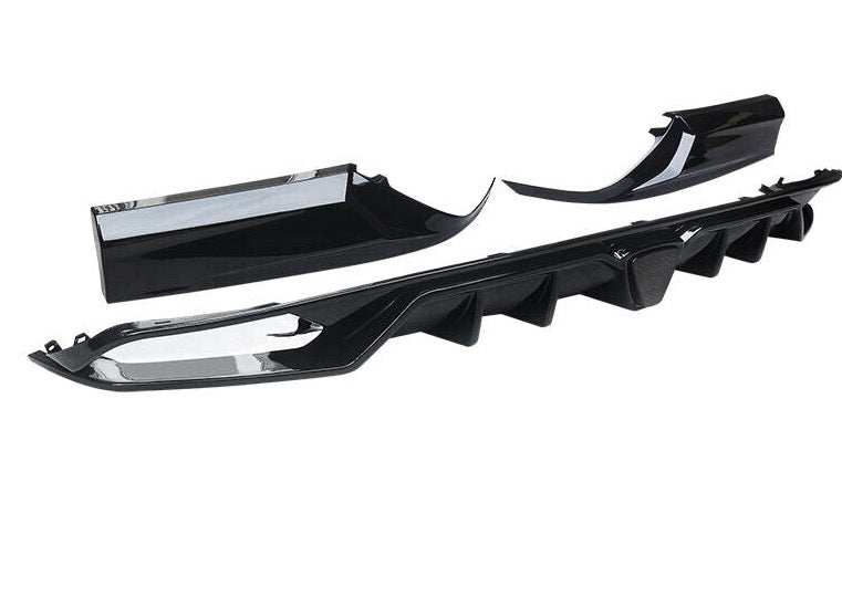 Gloss Black Honda Accord Rear Diffuser + Corner Apron Spats W/ LED