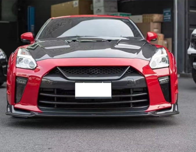 Carbon Fiber T Style Vented Front Engine Hood - Nissan R35 GTR 2008-2024