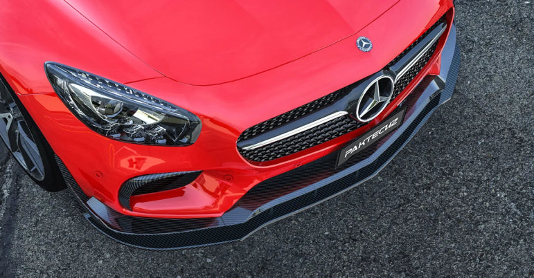 Carbon Fiber Paktechz Front Splitter Lip V1 - Mercedes AMG GT/GTS