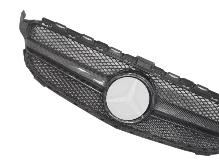 Carbon Fiber C63 Style Front Grille - 2015-2019 Mercedes Benz C-Class W205